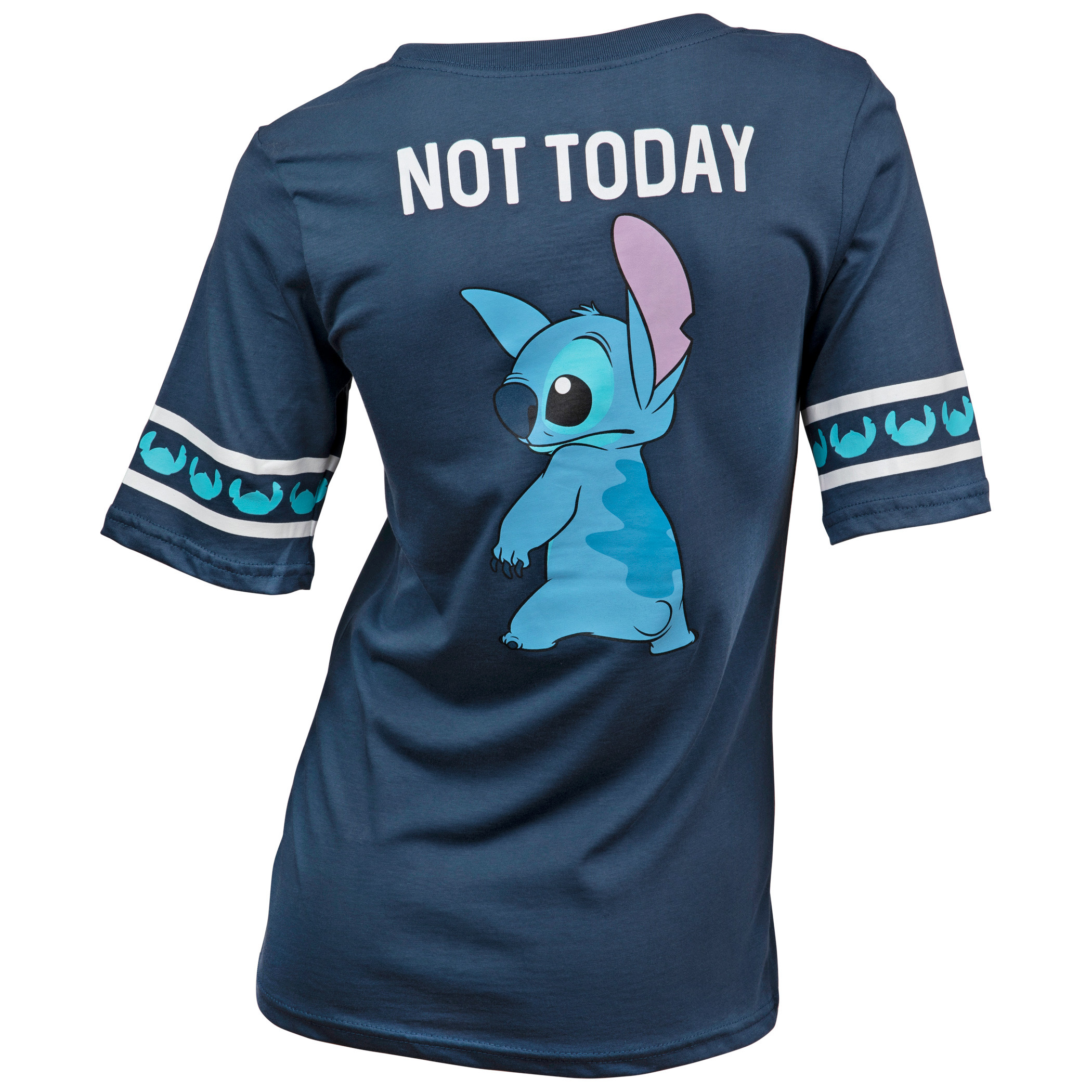 Disney Lilo and Stitch NOPE Not Today Front and Back Print Women's T-Shirt